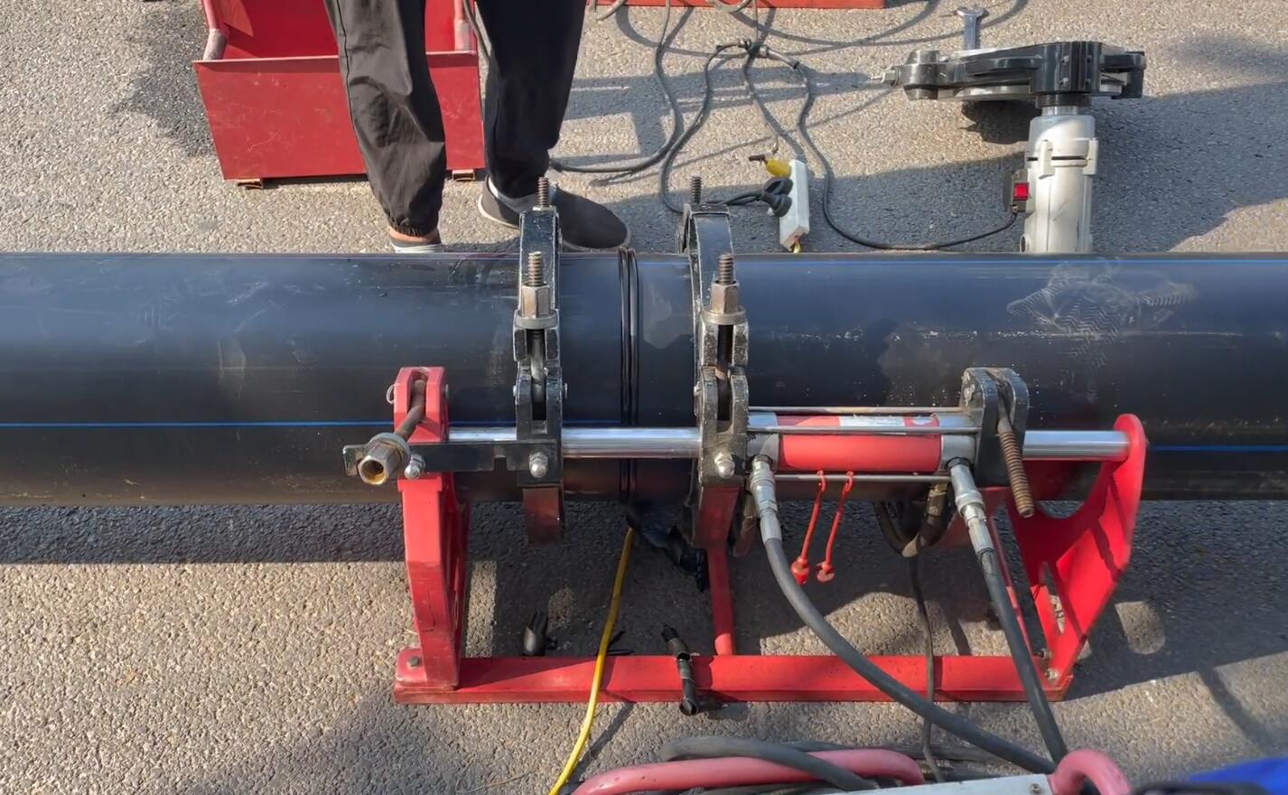 豪家管：DN315HDPE管熱熔焊接施工教程（PE管廠家實拍）